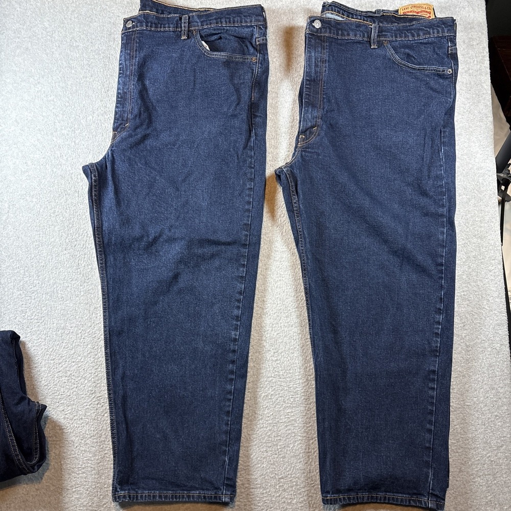 Levi's 550 Dark Wash Men's 50x28 Blue Jeans (LOT OF 2) Excellent Condition